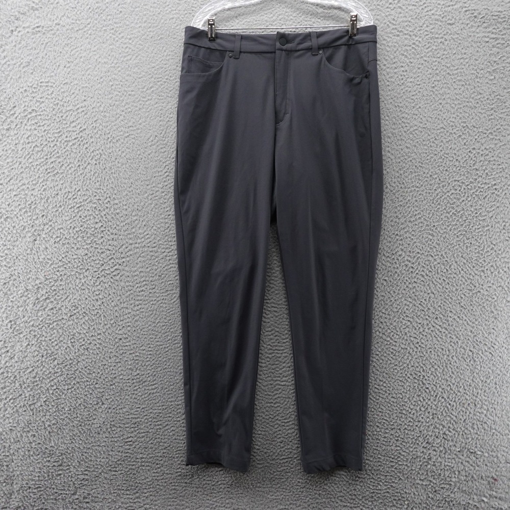 VRST Mens Commuter Slim Fit Graphic Charcoal Pants W35‎ L32 Moisture Wicking NWT